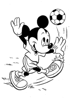 A coloring page of mickey mouse